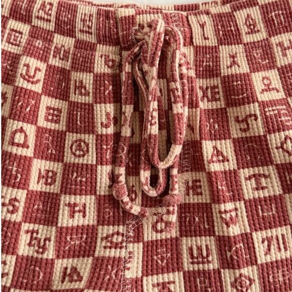 Rare! True Grit Sleep Women's L 2 Piece Brands Check Abstract Thermal Pajama Set - Picture 6 of 11